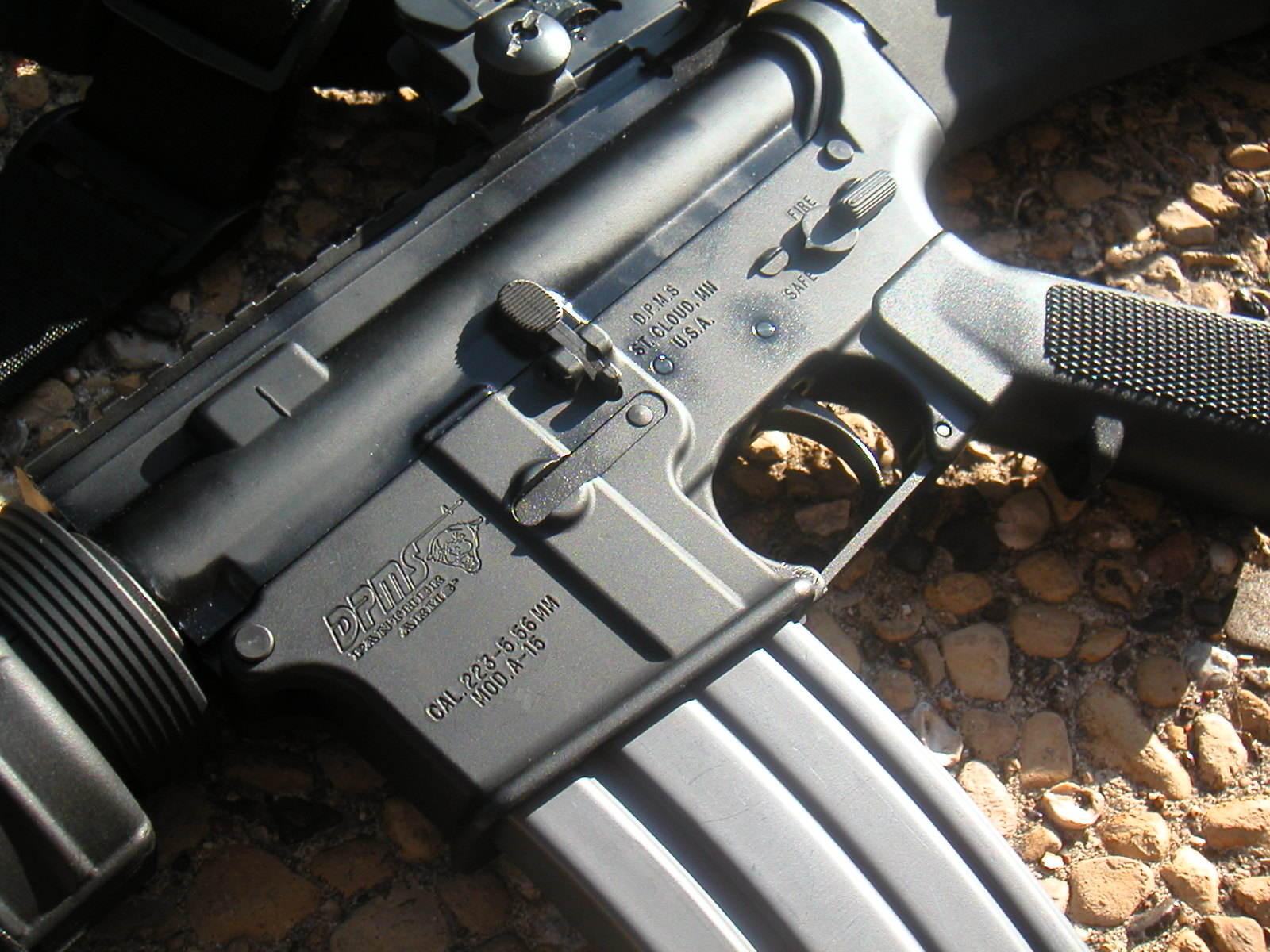 Figure 4 — An AR-15 receiver with its markings. Whatever is engraved here, it is the barrel inside the upper that determines what the weapon actually fires — and on a multi-calibre-marked lower, the receiver …