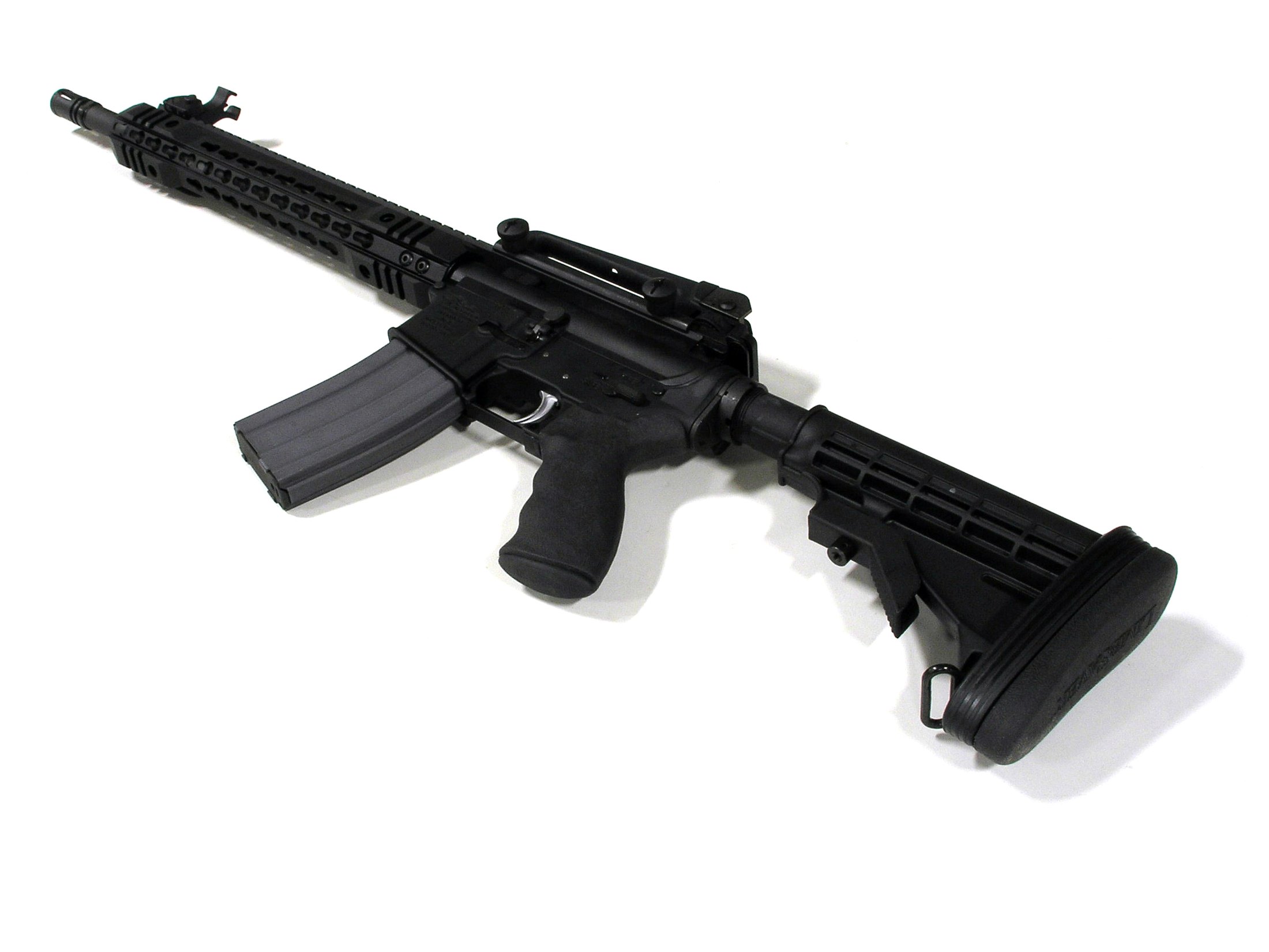 Figure 9 — A privately assembled AR-15 with a free-float M-LOK handguard, the configuration most scratch builds converge on.