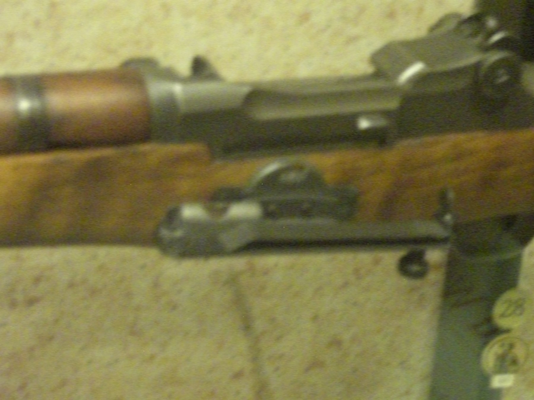 Figure 8 — The M15 grenade launcher sight on the left side of an M1 stock. — Photograph: Amendola90, CC BY-SA 3.0, via Wikimedia Commons.