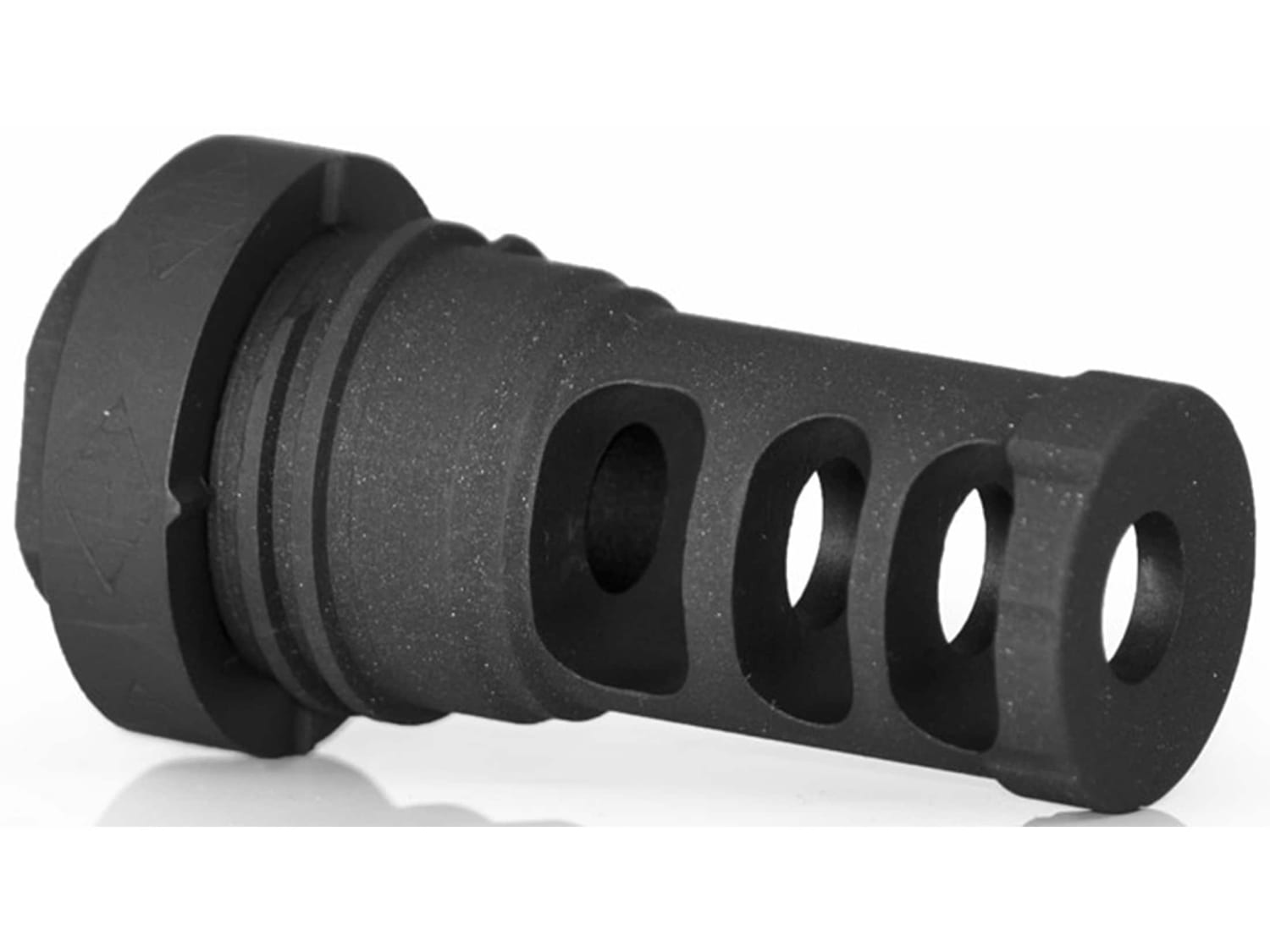 Figure 3 — A ported muzzle device of the type a QD suppressor locks onto. The precision taper the can seats against is the part that decides repeatability. Source: web, reference use.